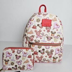 Disney Mini Backpack And Wallet Set Disney Parks Treats Bag Mickey & Minnie